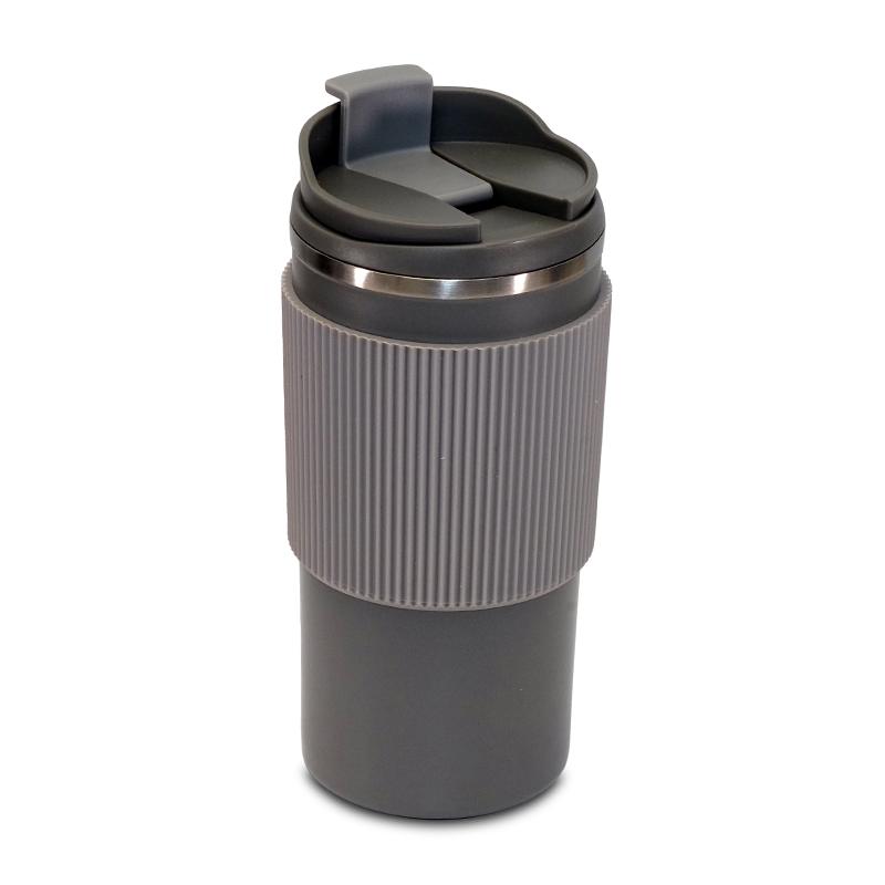 Tumbler With Silcon Grip Gray in Colour